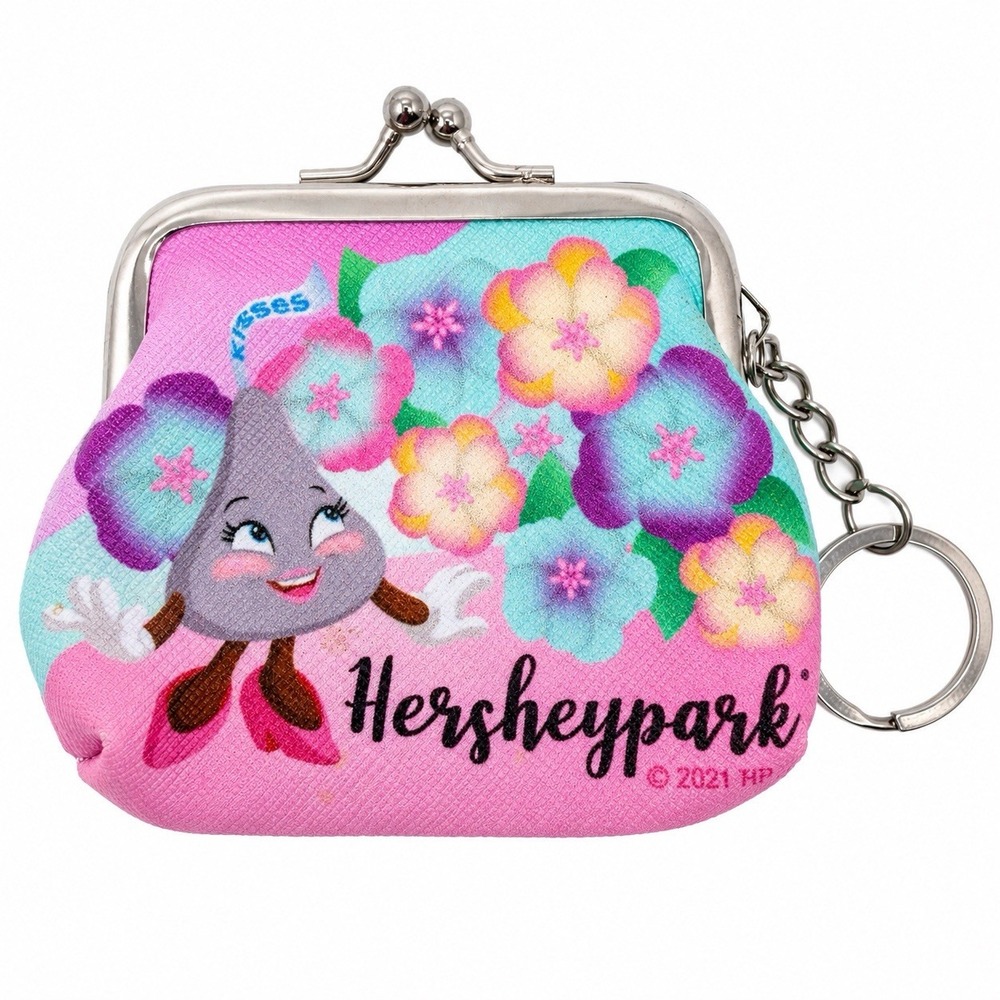 Hersheys Kiss Hersheypark Keyring Mascot Keychain Mini Coin Purse Kiss Lock 2021
